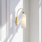 Maytoni Antic wall light, white glass lampshade