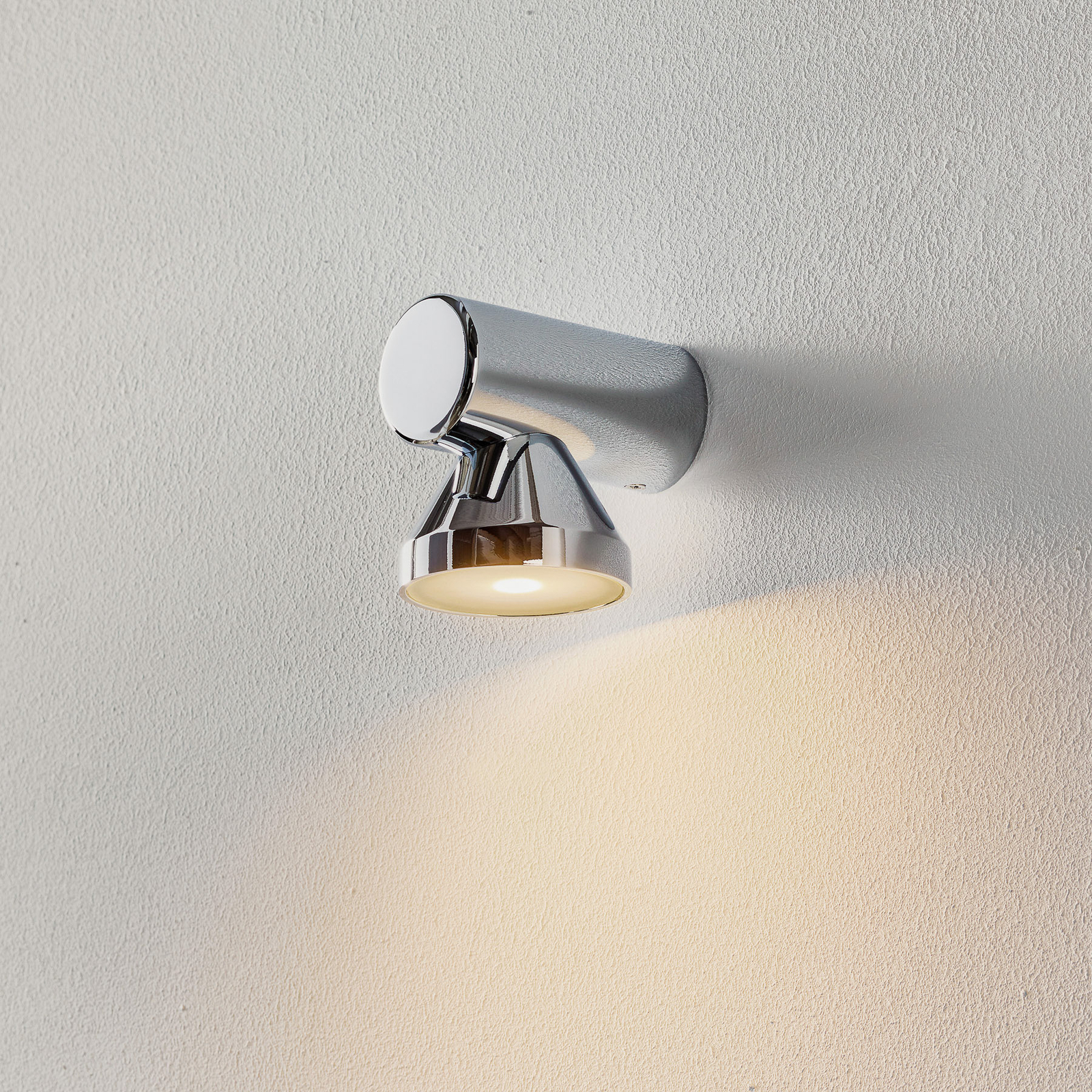 Key LED wall light, one-bulb, chrome