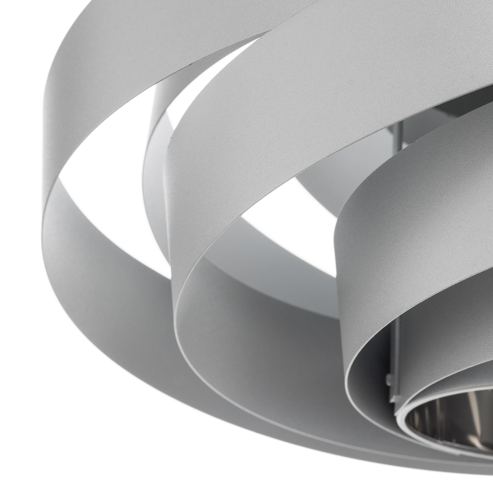 Vento plafondlamp, aluminiumkleurig, Ø 40 cm, metaal