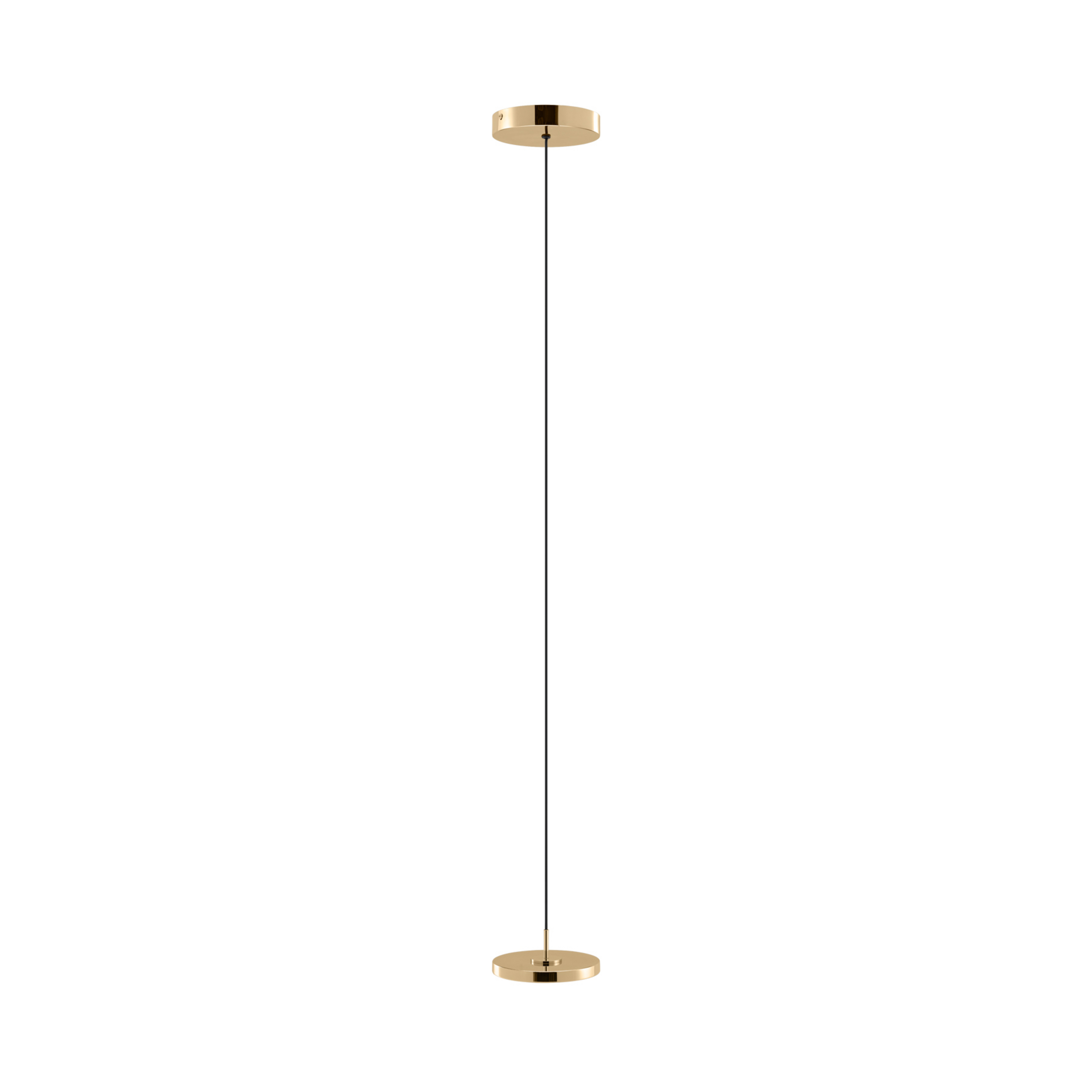 Asteria Micro LED hanging light, polished brass, 15 cm - UMAGE