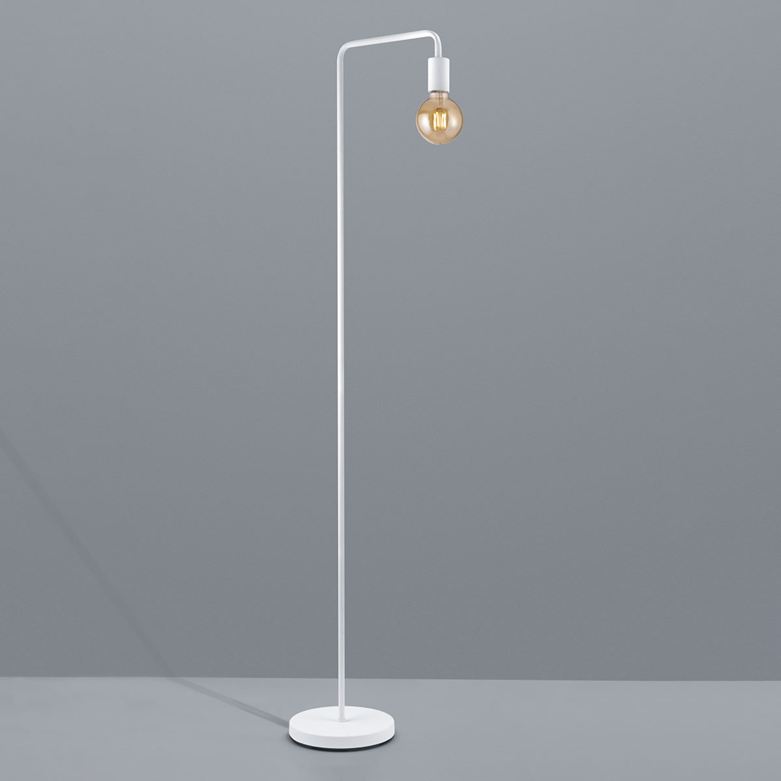 Diallo floor lamp without lampshade, matt white
