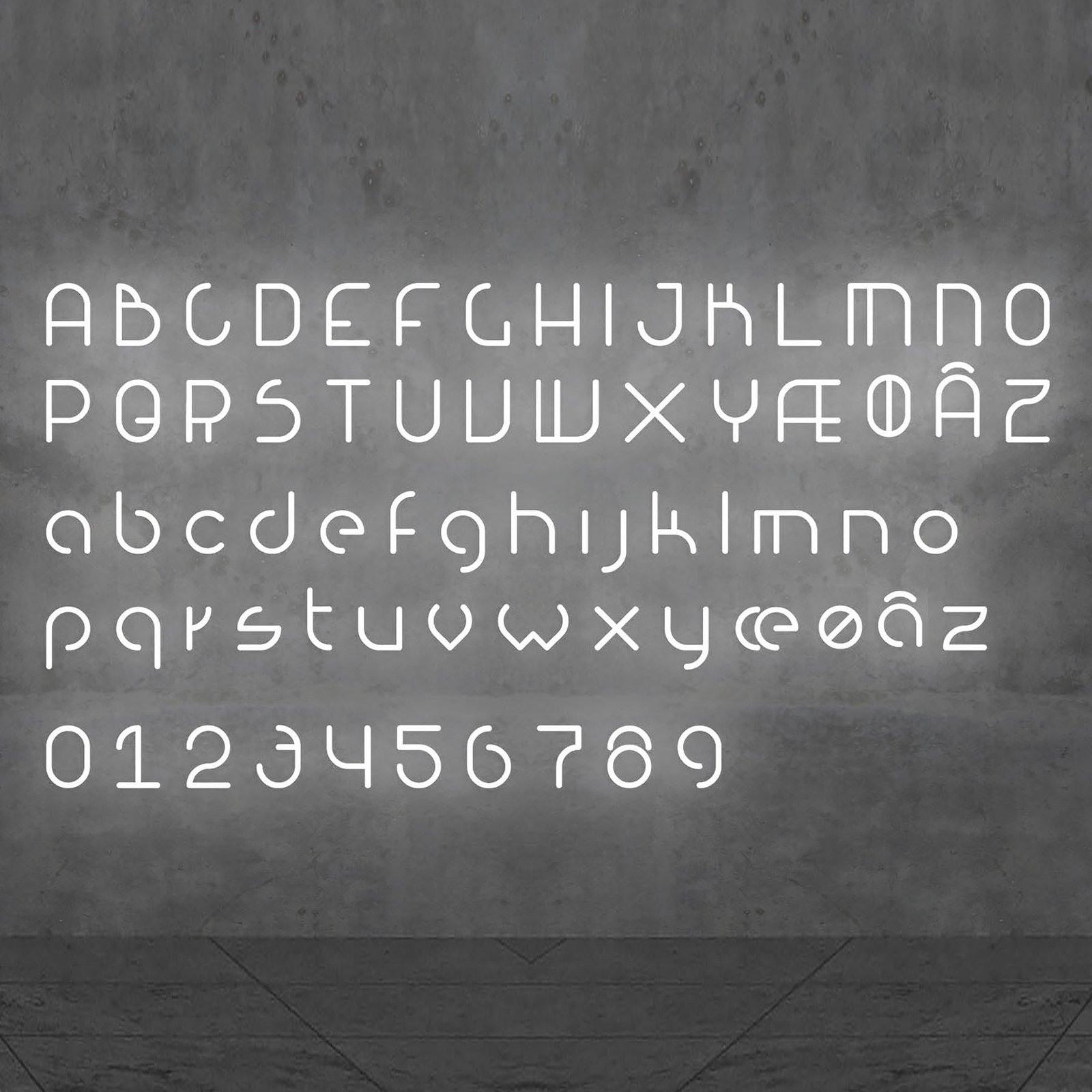Artemide Alphabet of Light vägglampa siffra 2