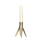 Abbracciaio candle holder, gold, height 25 cm, aluminium - Kartell