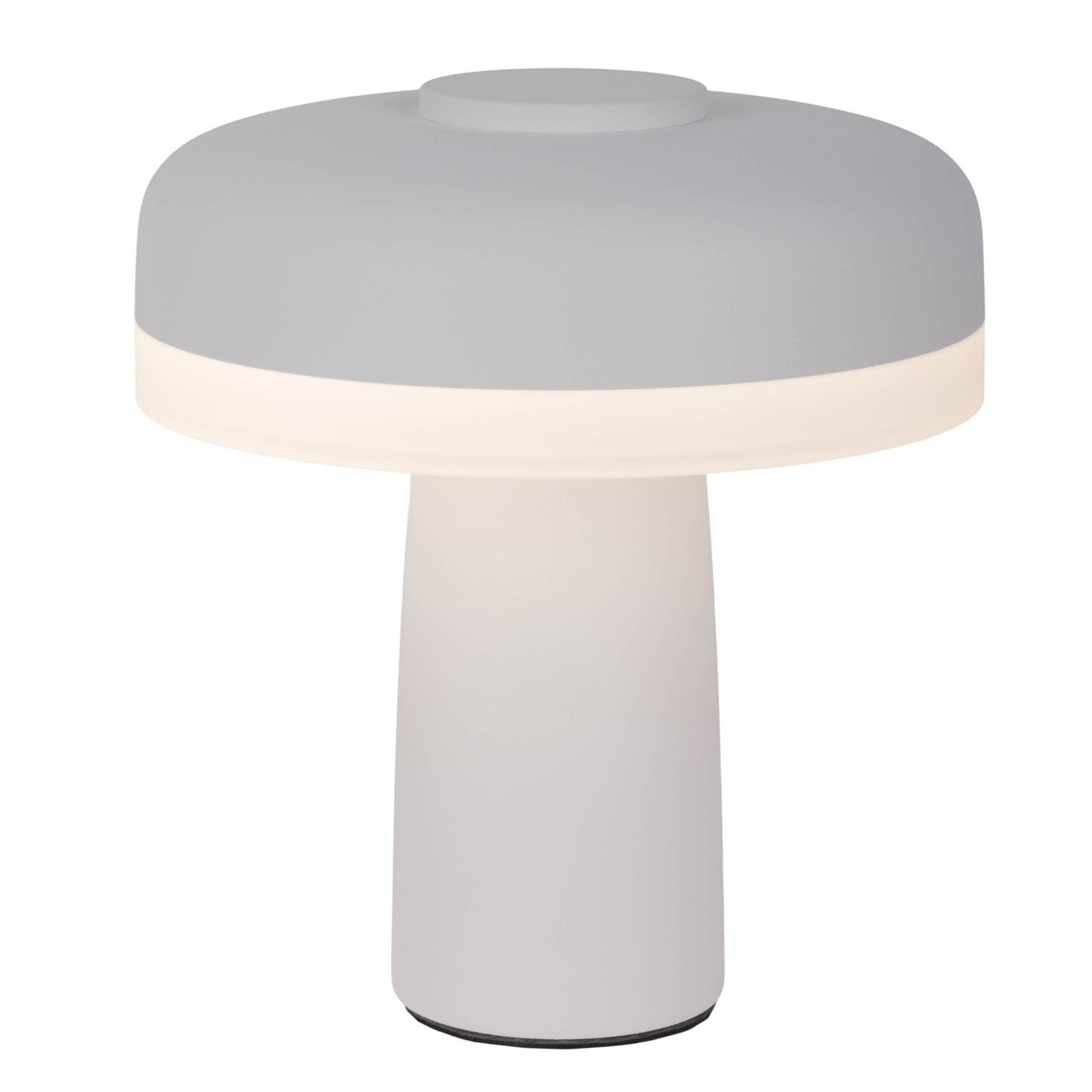 Candeeiro de mesa LED recarregável Pilu, branco, altura 16,5 cm metal