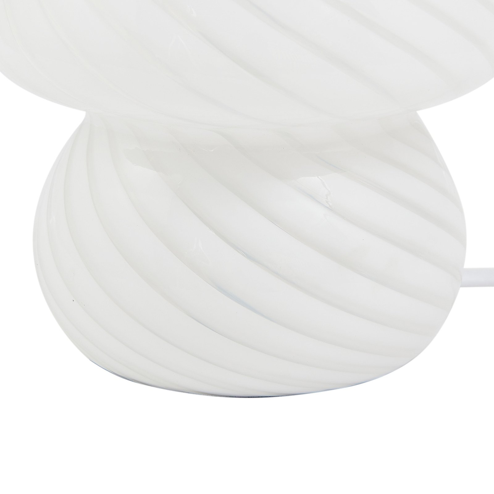 Lindby lampe à poser Andriana, jaune/blanc, verre, Ø 15 cm