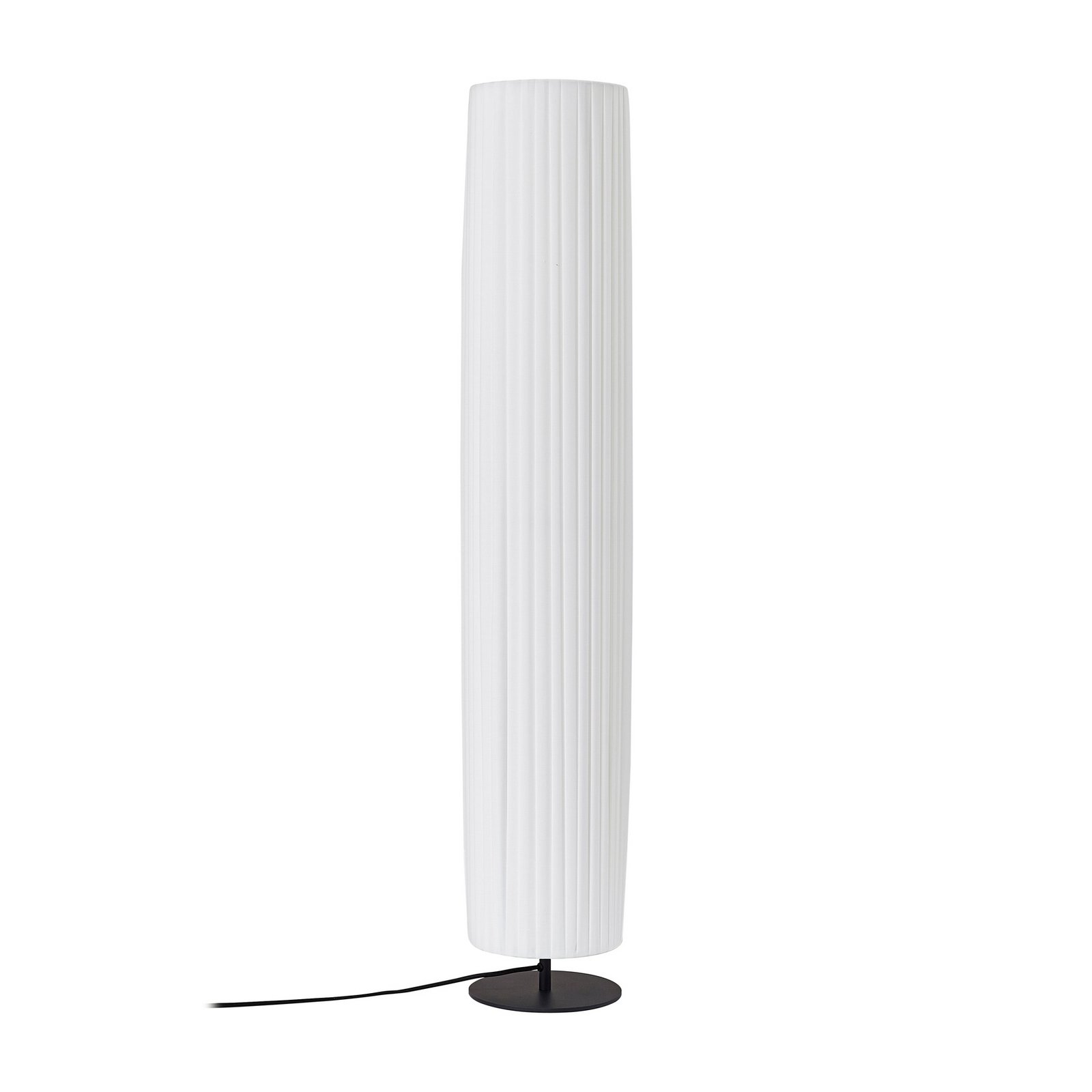 Virelle vloerlamp, wit, textiel, hoogte 117 cm, E27 - Lindby