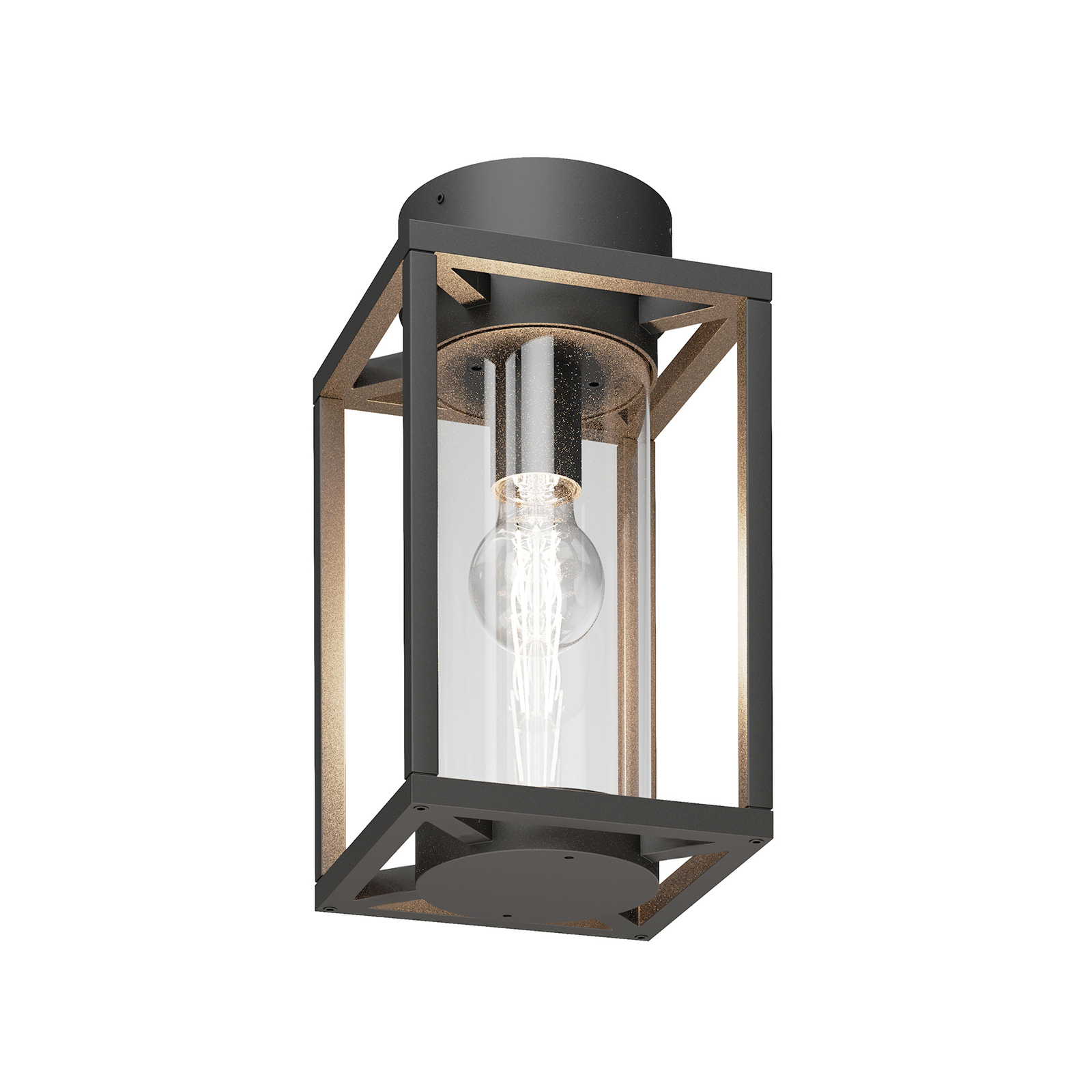 Lucande buiten plafondlamp Ferda, 29 cm, grafiet grijs, E27