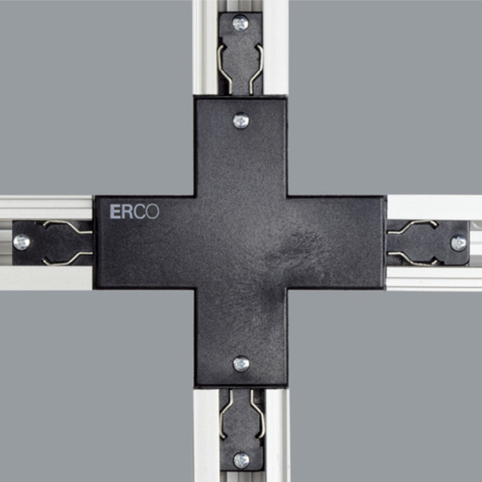 ERCO Kreuzverbinder für 3-Phasen-Schienen, schwarz
