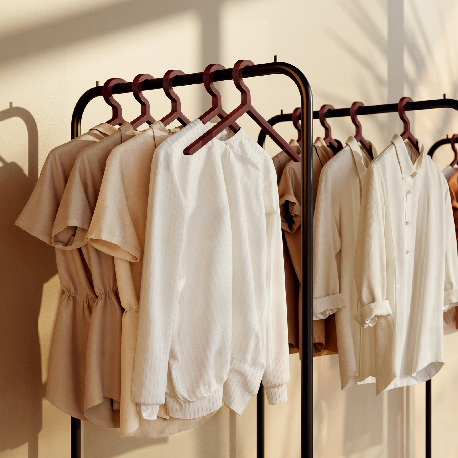 Illusion Cintre, lot de 3, rouge foncé, ABS - Woud