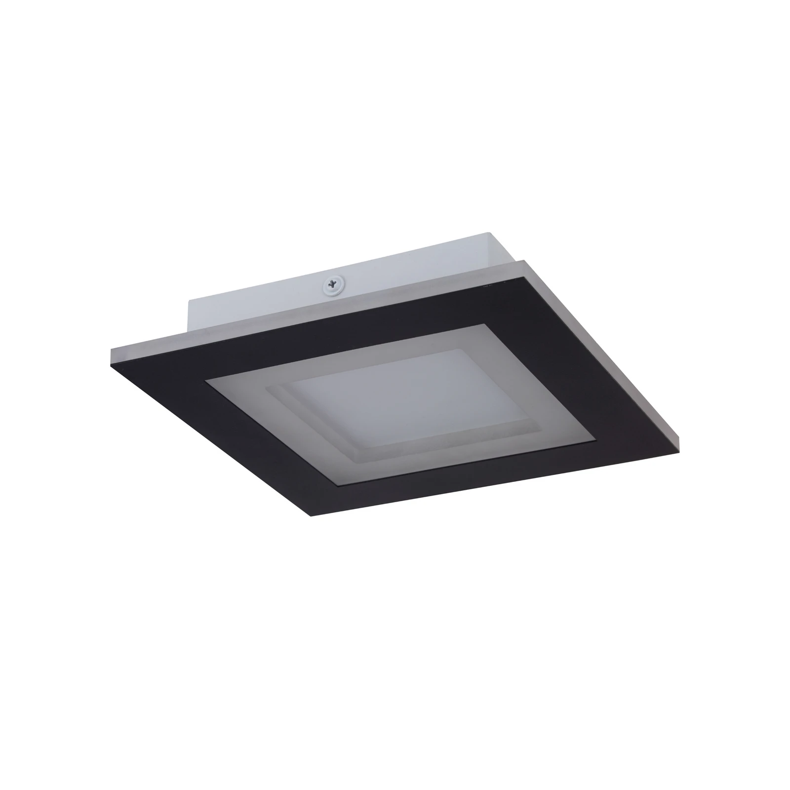 Lampa sufitowa LED Squary, długość 39 cm, czarno-białe żelazo, CCT
