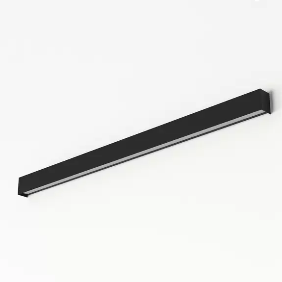 Lampenwelt Wandleuchte Straight L, 122 cm, schwarz