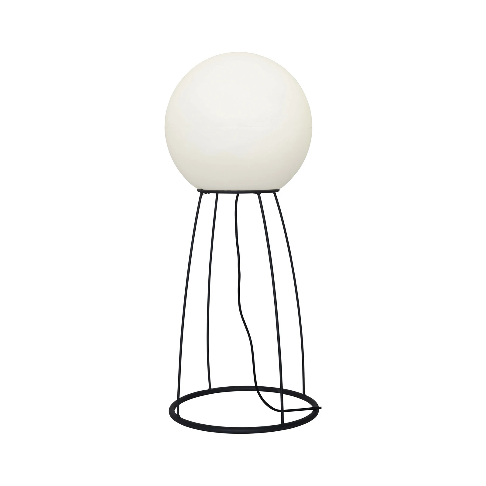 Candeeiro de pátio Mallorca 95 cm preto/branco plástico/metal