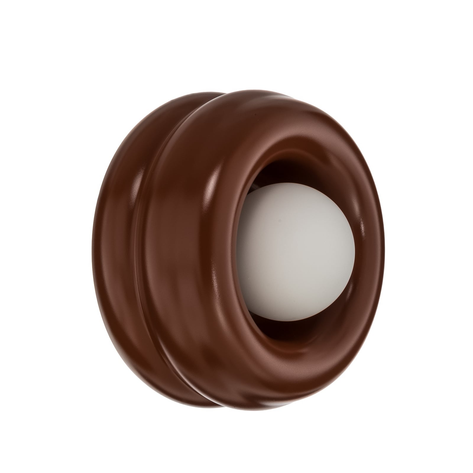 Wandleuchte Tina, terracotta/opal, Glas, Ø 19 cm