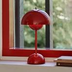 &Tradition LED uzlādējama galda lampa Flowerpot VP9, vermiljona sarkans