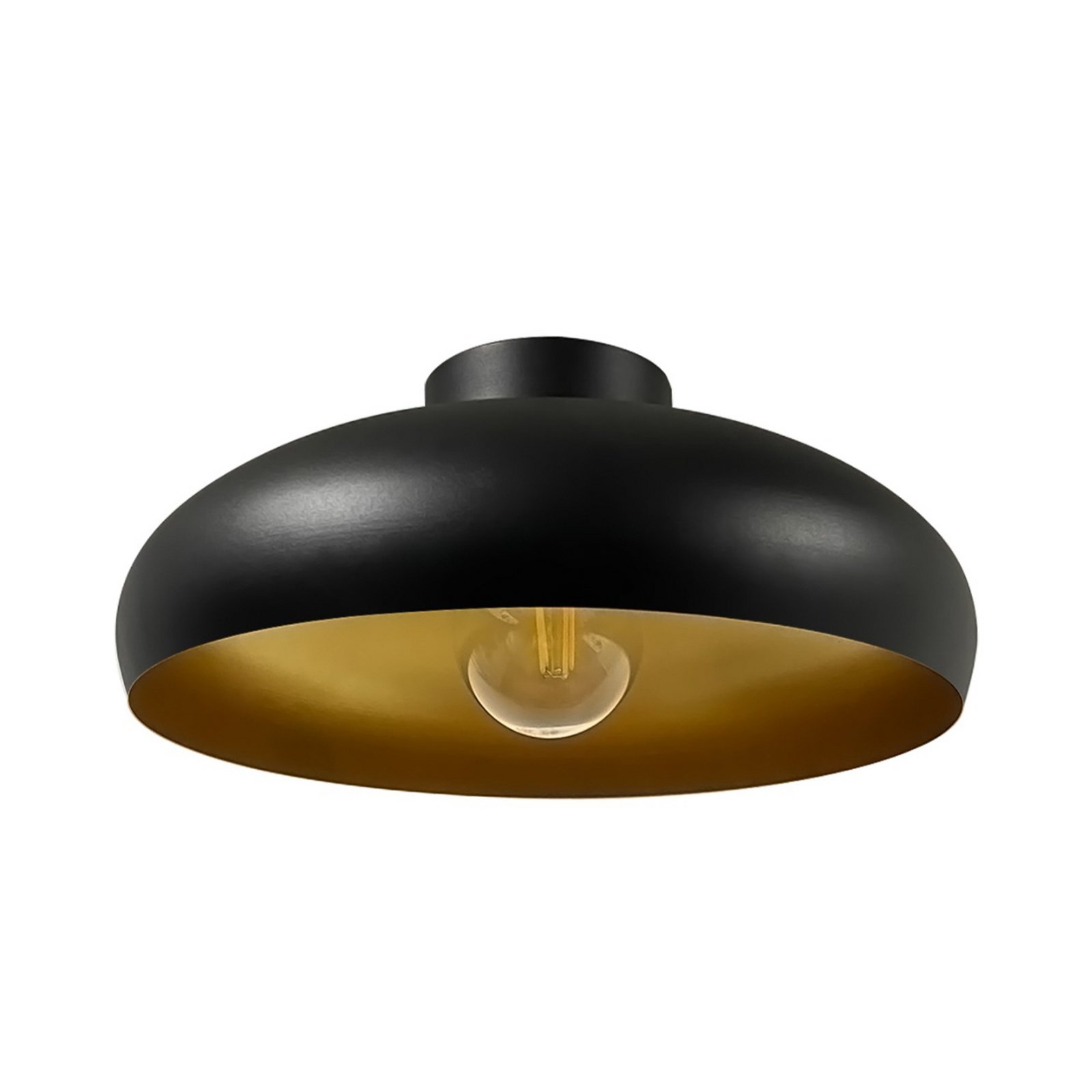 Olli ceiling light, black/gold Ø 40 cm, metal, E27