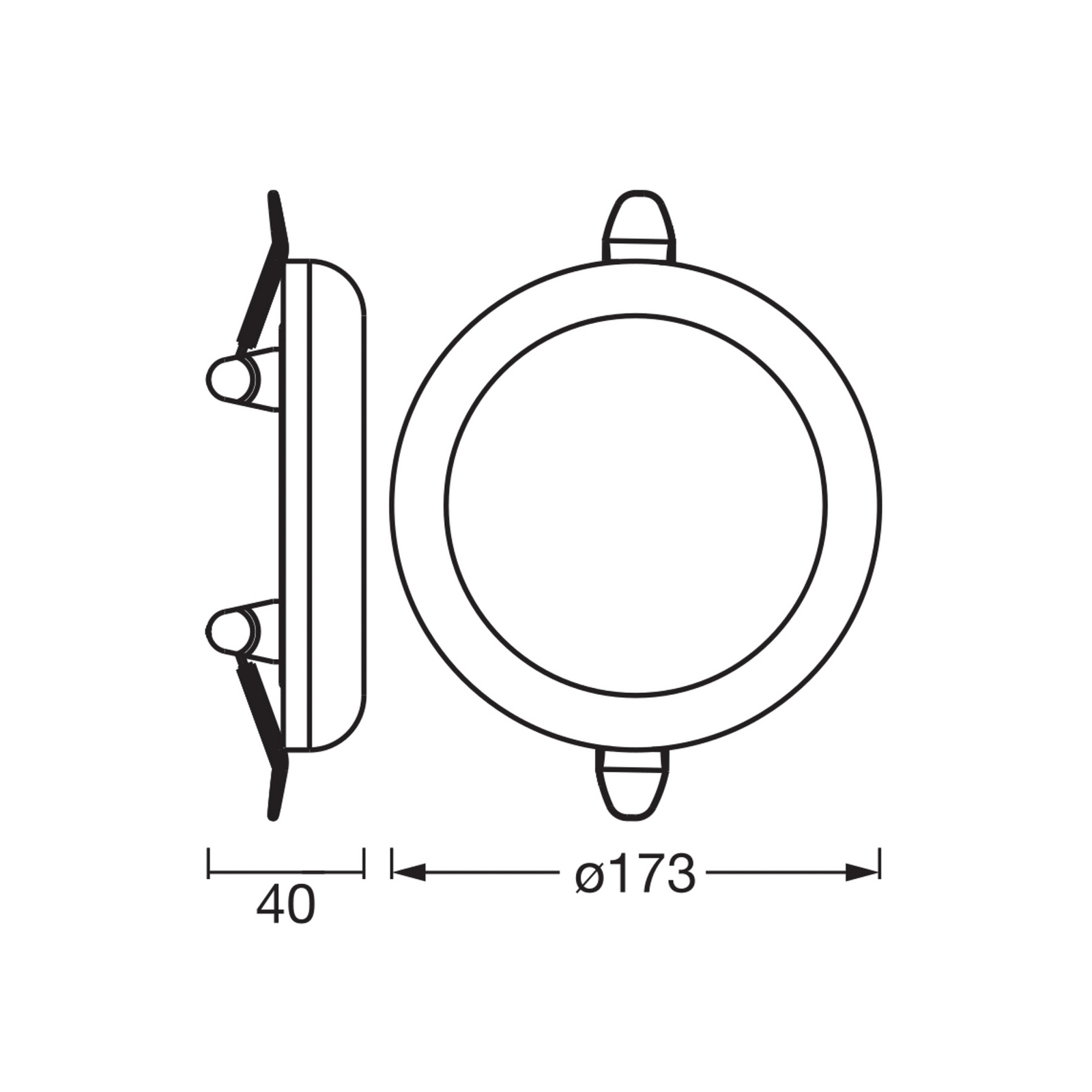 OSRAM LED φωτιστικό εντοιχισμού SLIM, Ø 17 cm, λευκό, μέταλλο, 3.000 K OSRAM LED φωτιστικό εντοιχισμού SLIM, Ø 17 cm, λευκό, μέταλλο, 3.000 K