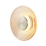 Applique murale LED Cleo, couleur ambre/laiton, Ø 30 cm, verre