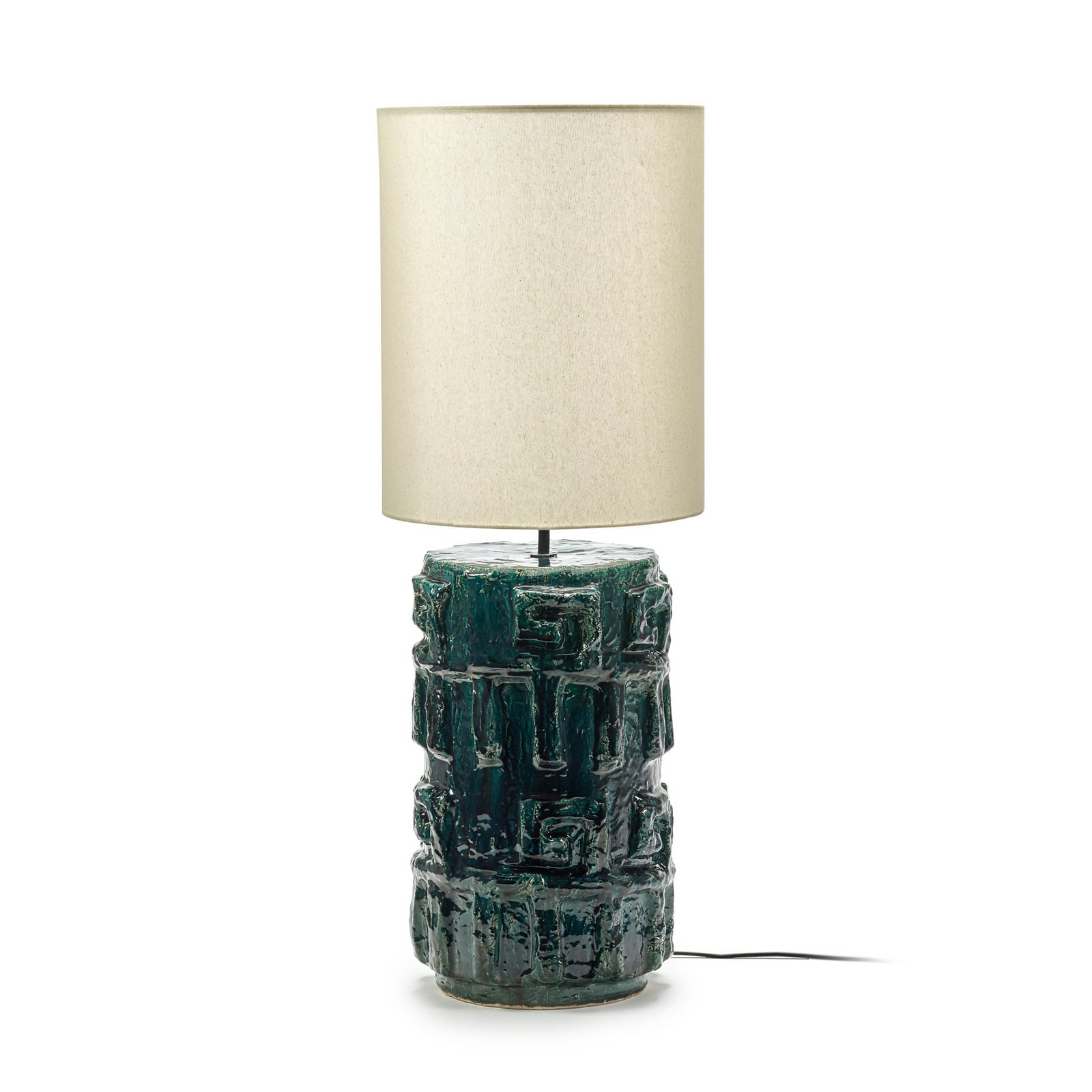 02 BLUE GREEN LOOK AT ME gulvlampe, keramik, tekstil, højde 100 cm – Serax