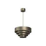 Rings pendant light, titanium-coloured, steel, 1 x E27