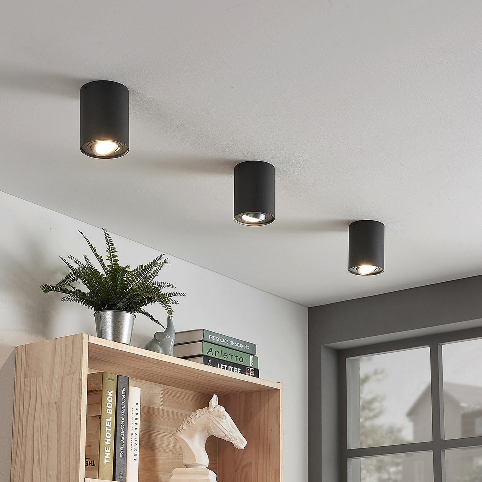 Spot de plafon Arcchio Jolina rotund antracit set de 2 aluminiu - Bucătărie - Modern - Metal