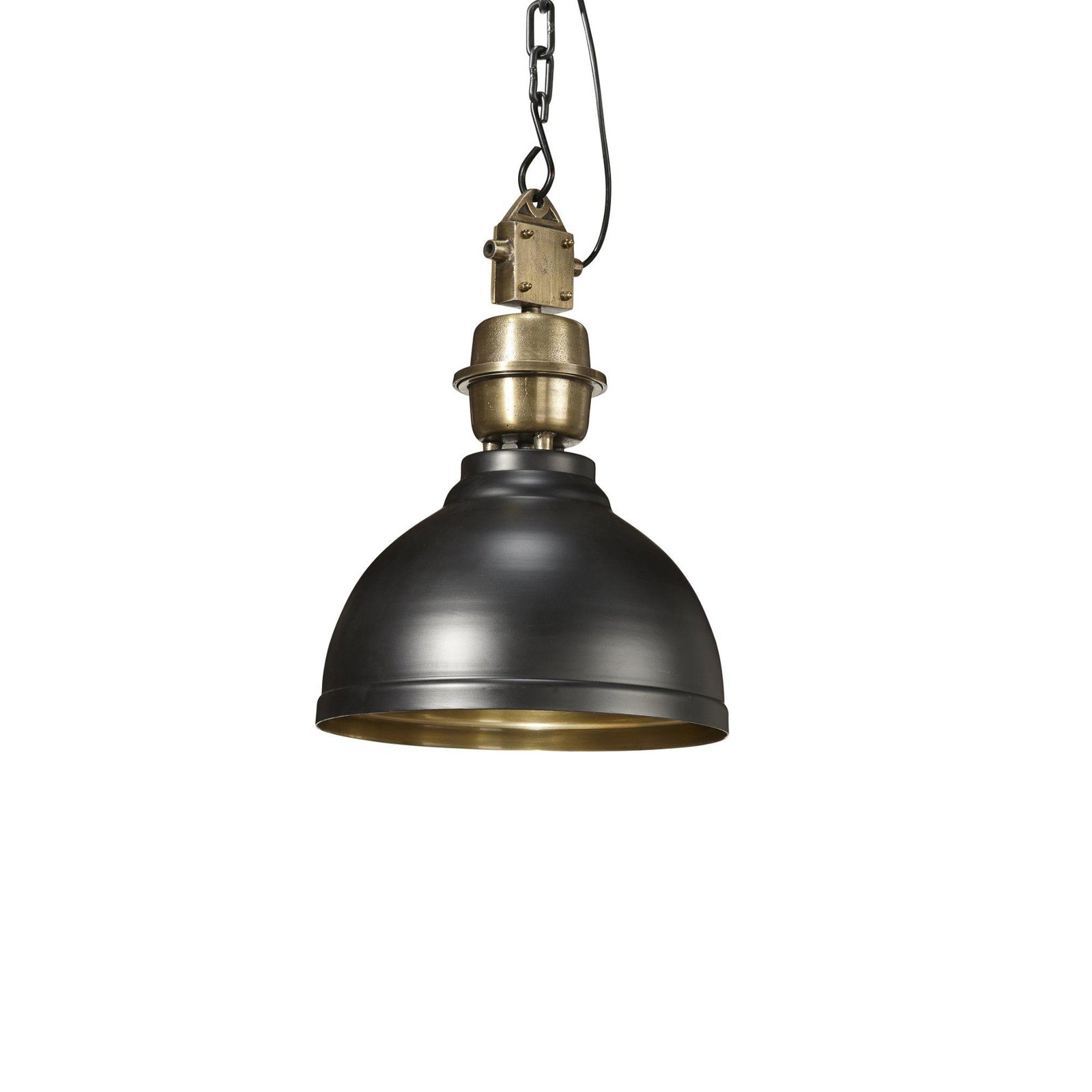 PR Home Manchester pendant light, black, Ø 35 cm, metal