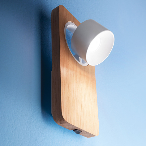 LED-Wandleuchte Beebo W, Eiche