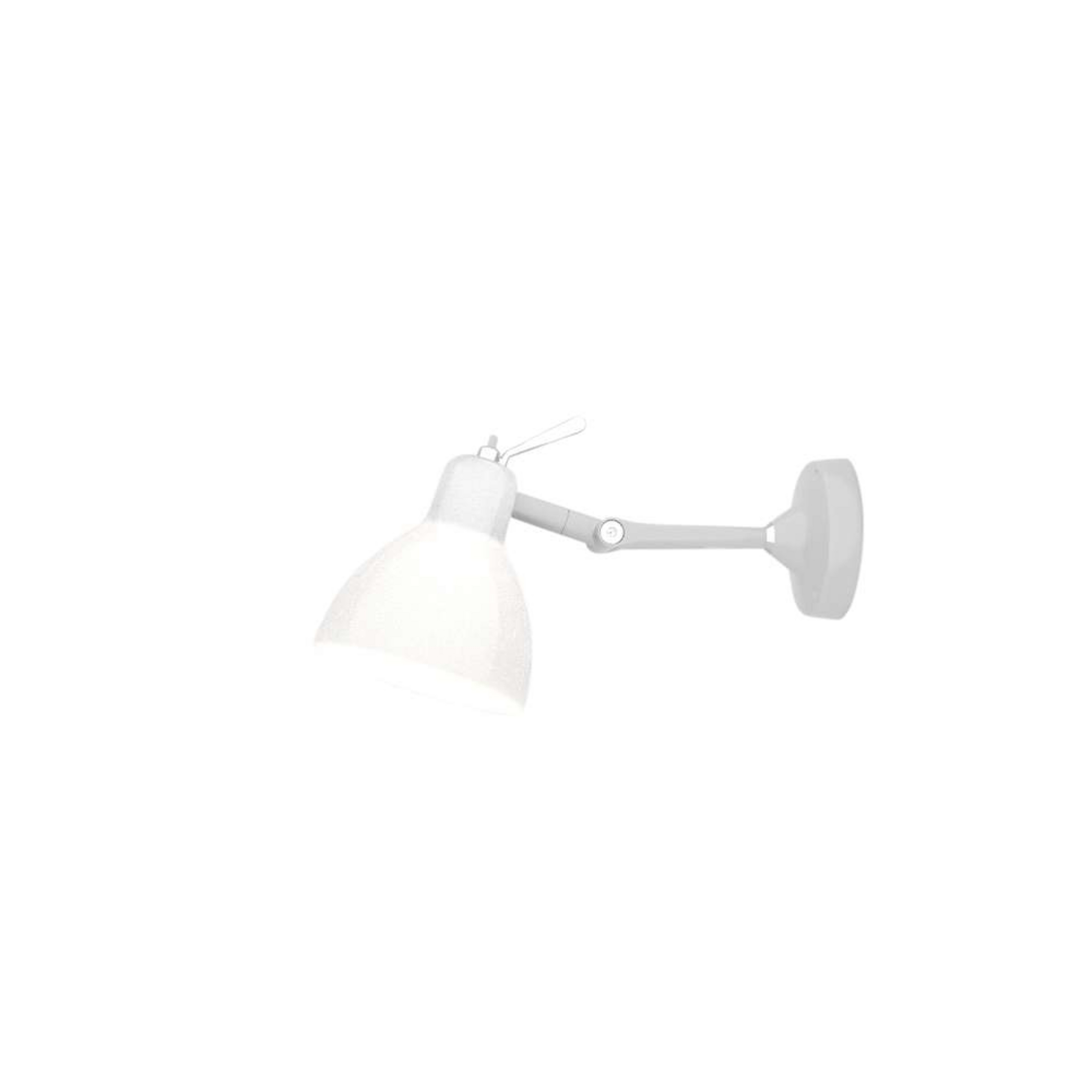 Luxy H0 wall/ceiling lamp, white with switch - Rotaliana
