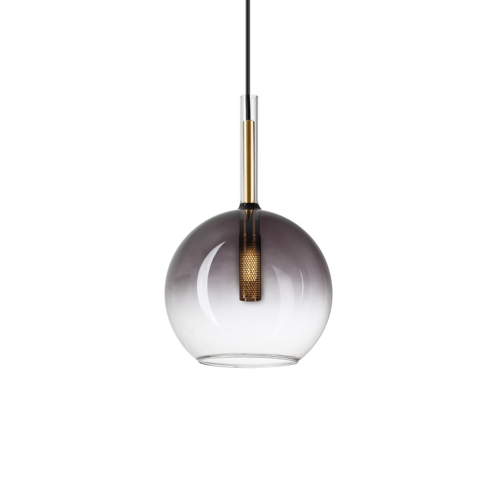 Ideal Lux Empire Sfera hanglamp, glas helder/rookgrijs