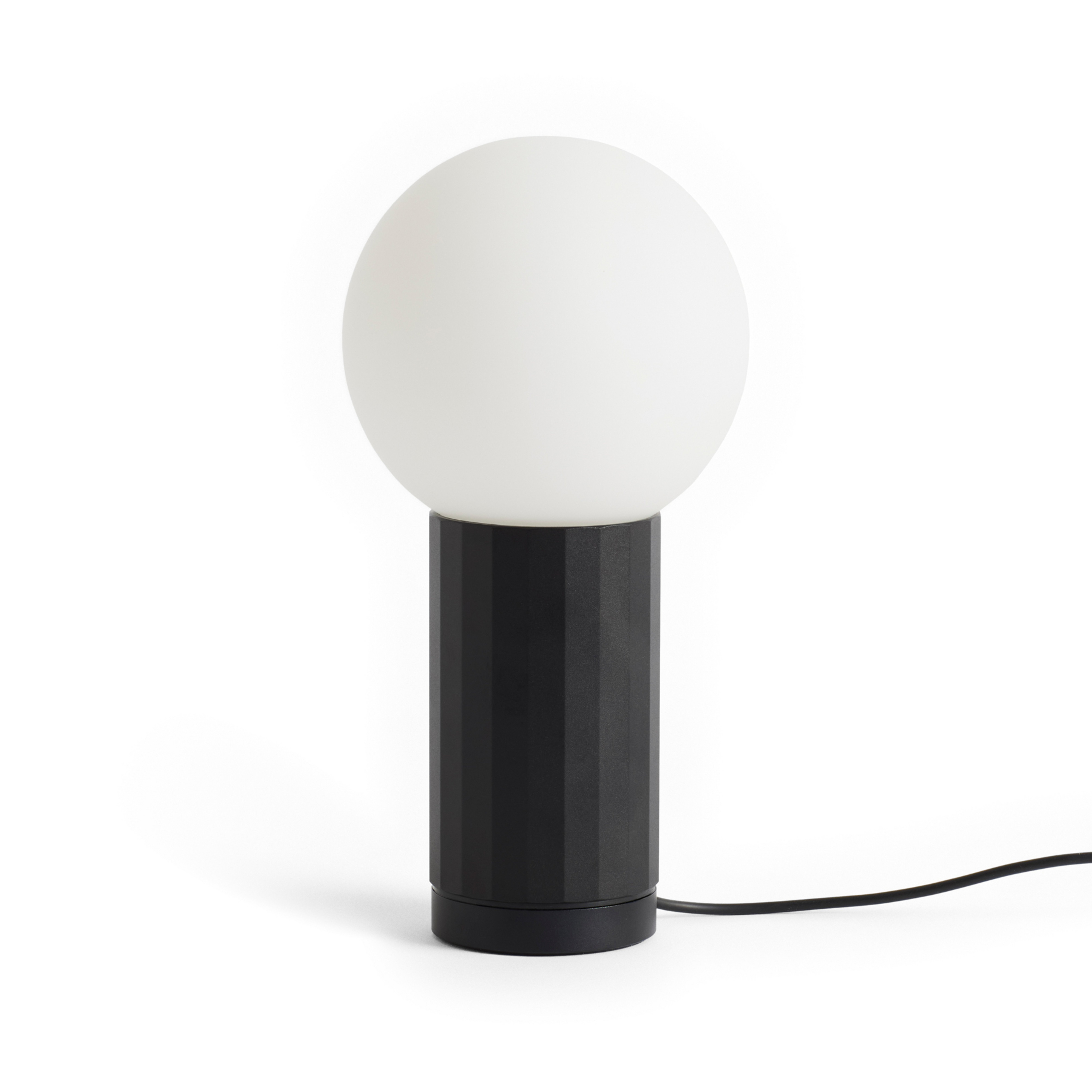 Lampe à poser LED TURN ON, noire, hauteur 20 cm, à intensité variable - HAY