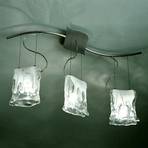 3-bulb. MURANO pendant light with alabaster glass