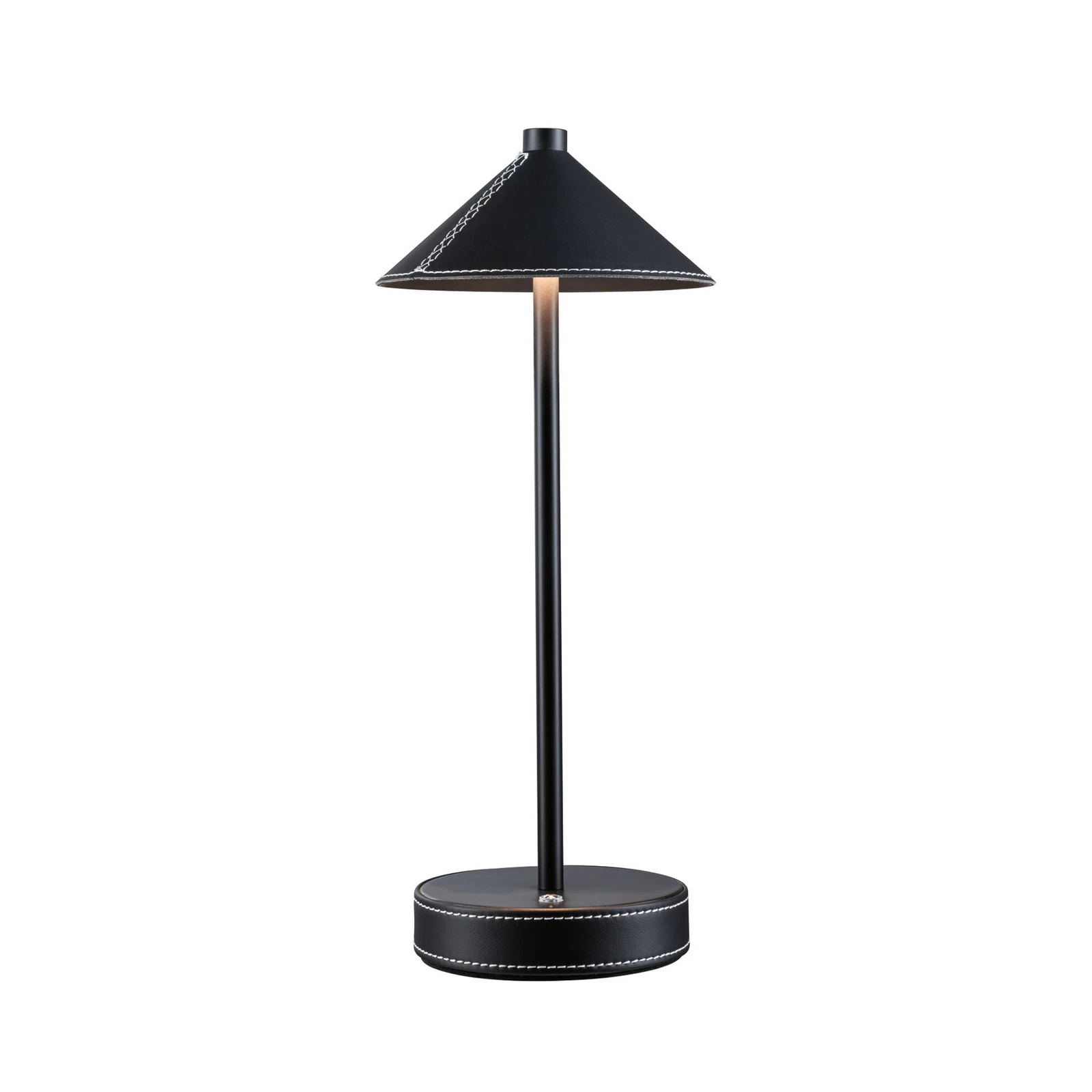 Paulmann LED akumulatora galda lampa Pellini, melna, leņķveida, CCT