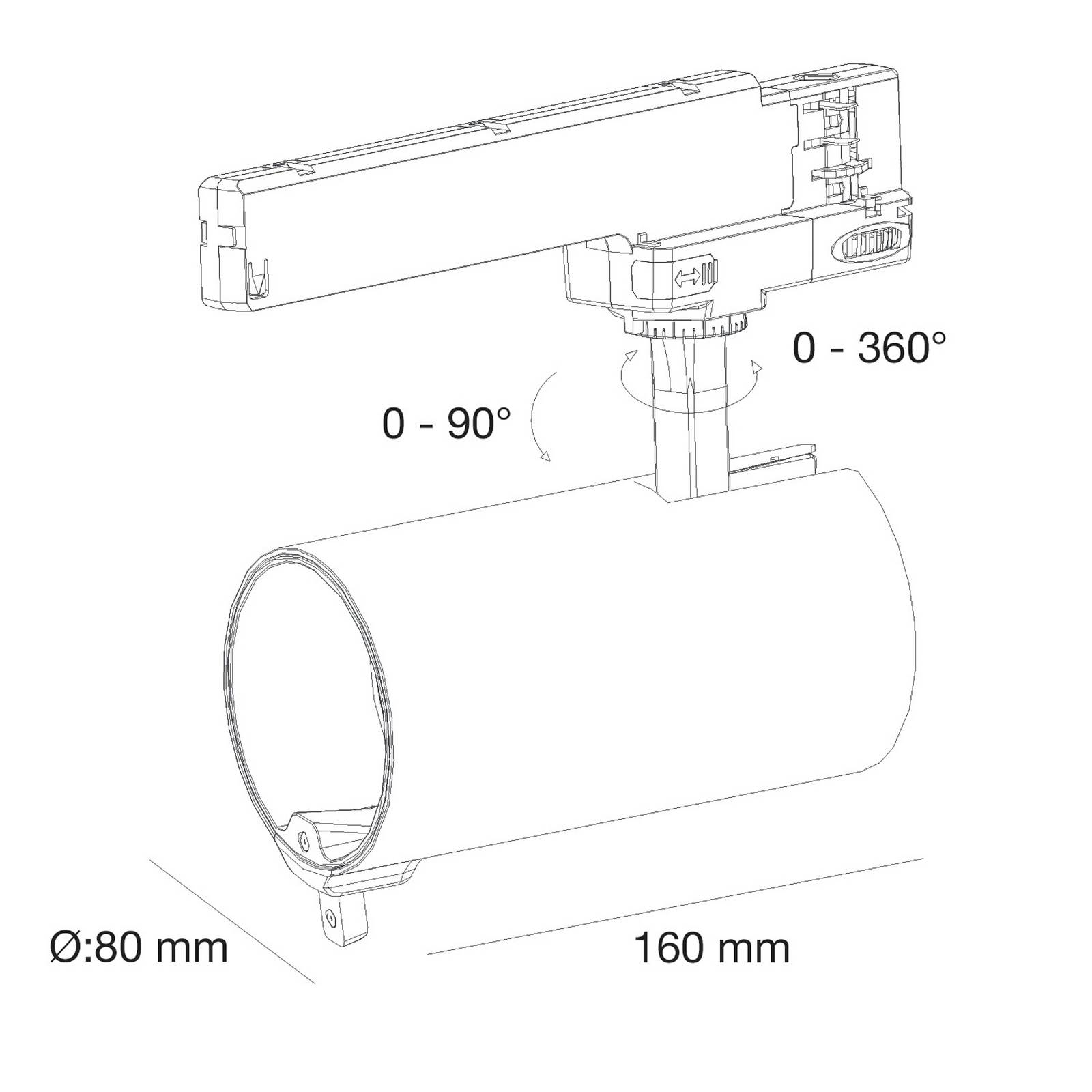 SLC LED-Spot Meta Pro AI Dual-Sensor, weiß, 3-Phasen-Schiene günstig online kaufen