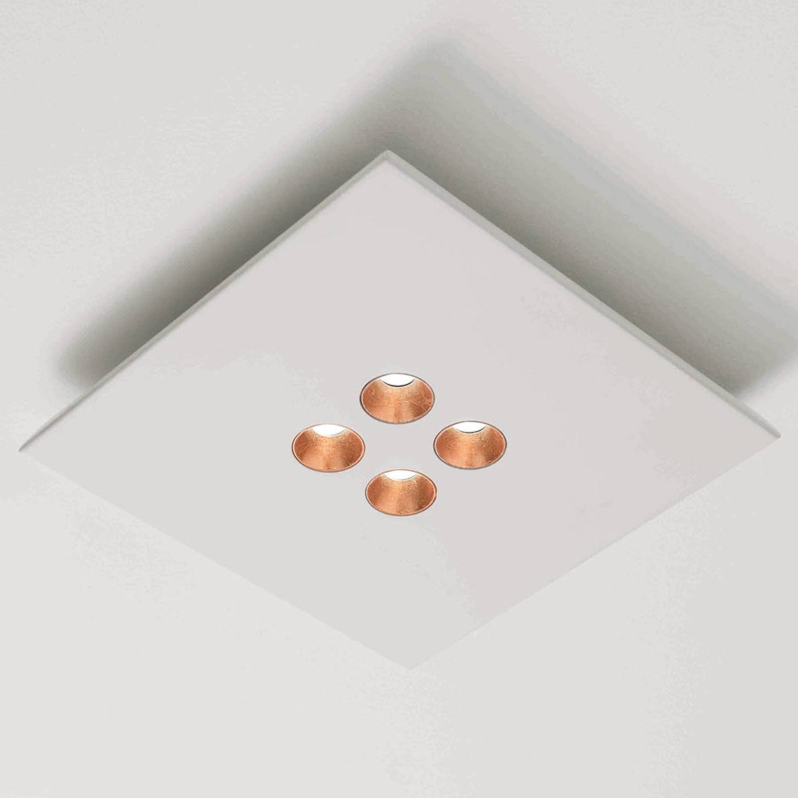 ICONE Confort - lampa sufitowa LED, biała-miedź