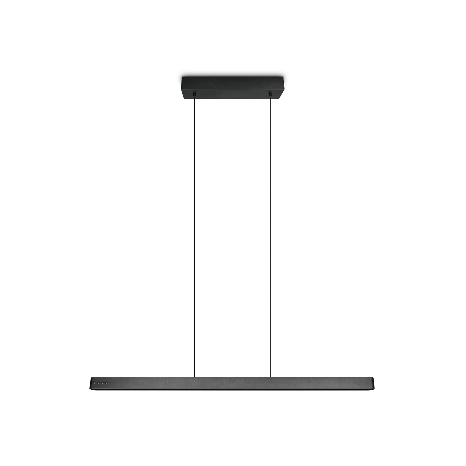 Candeeiro suspenso LED Donegal, preta, comprimento 150 cm, CCT Candeeiro suspenso LED Donegal, preta, comprimento 150 cm, CCT