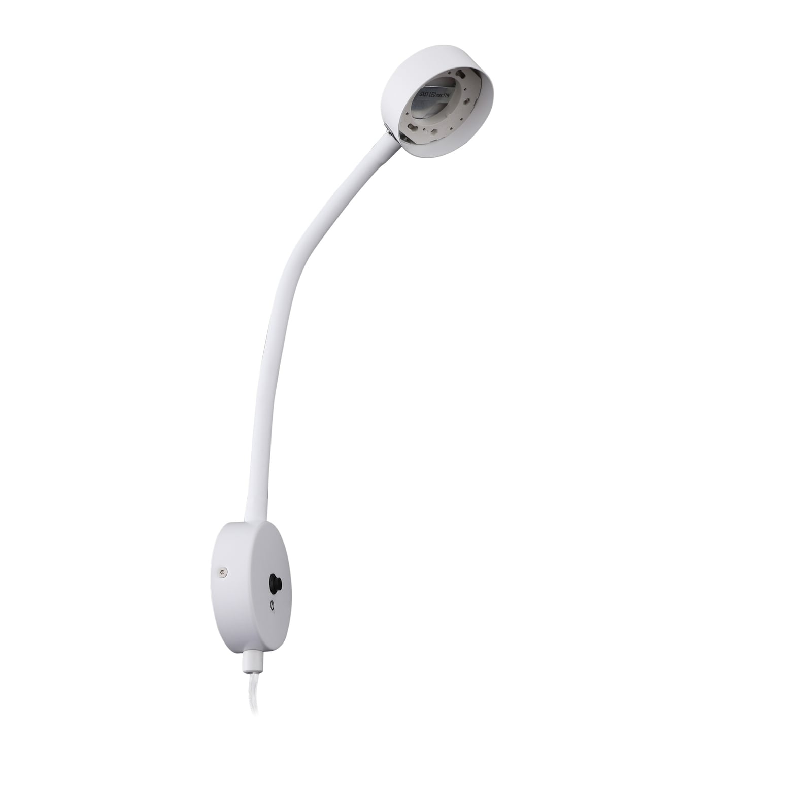 Zidna lampa Jyla, GX53, mat bijela, utikač, fleksibilni krak - Lindby