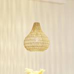 Lindby pendant light Miryam, natural hemp rope, Ø 40 cm