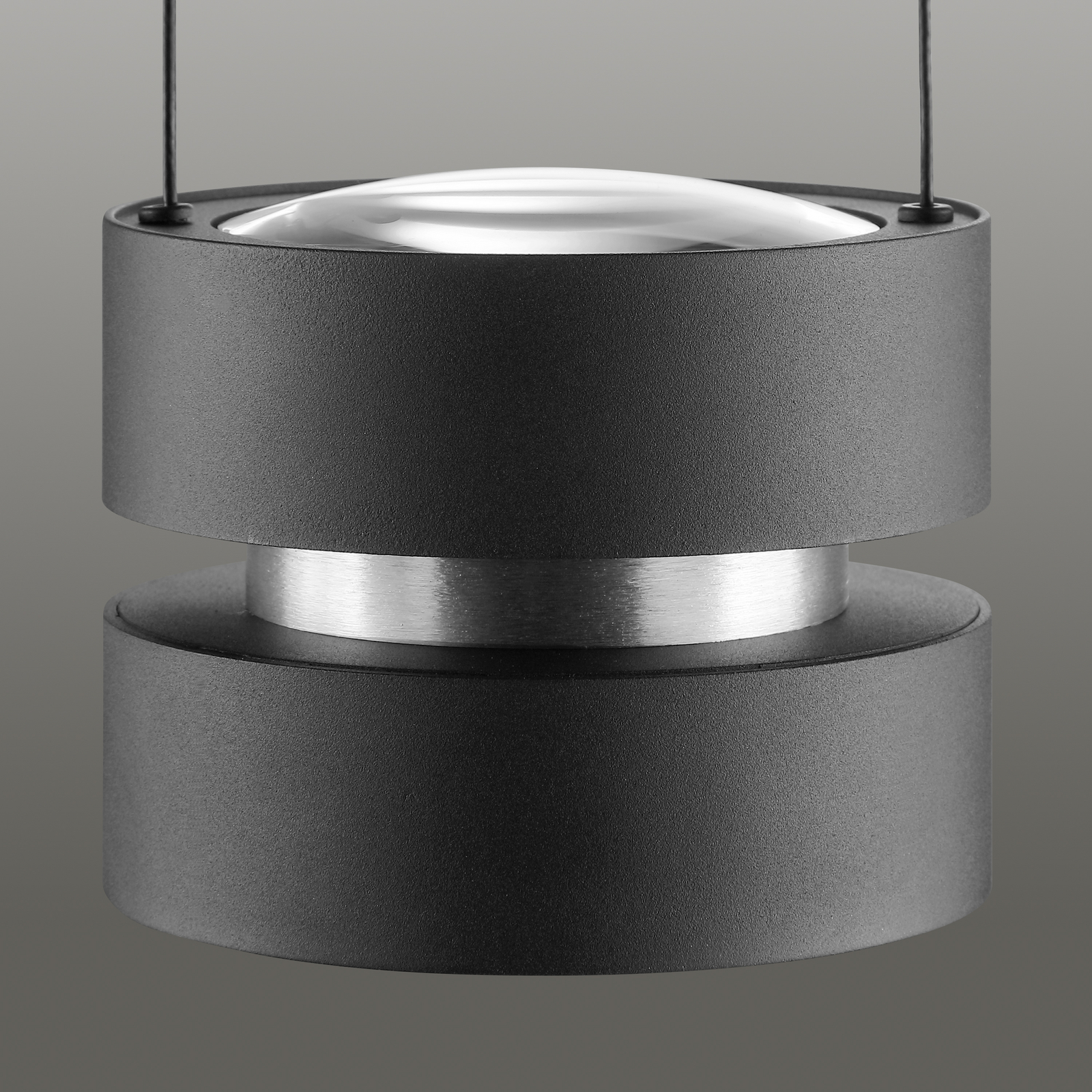 LED висяща лампа Glow-Sphere, Ø 18 cm, черна, метал