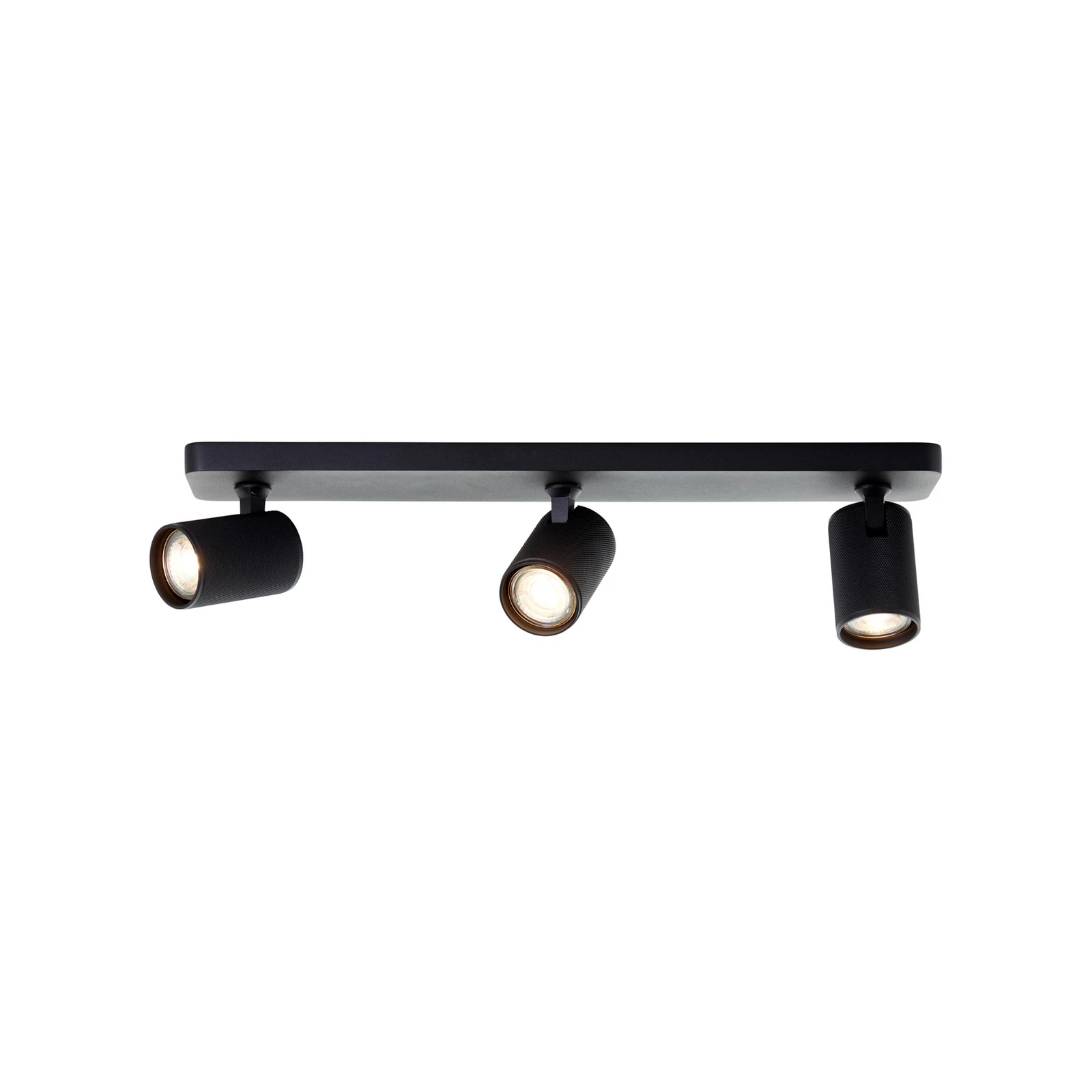 Spot de tavan Marty, lungime 53 cm, negru nisipiu, cu 3 becuri.