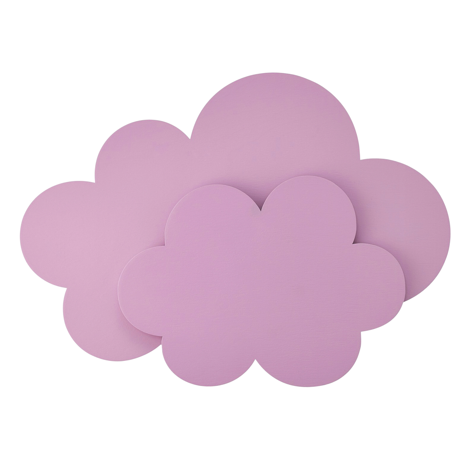 Applique murale LED Nuage avec fiche, rose, bois, intensité variable