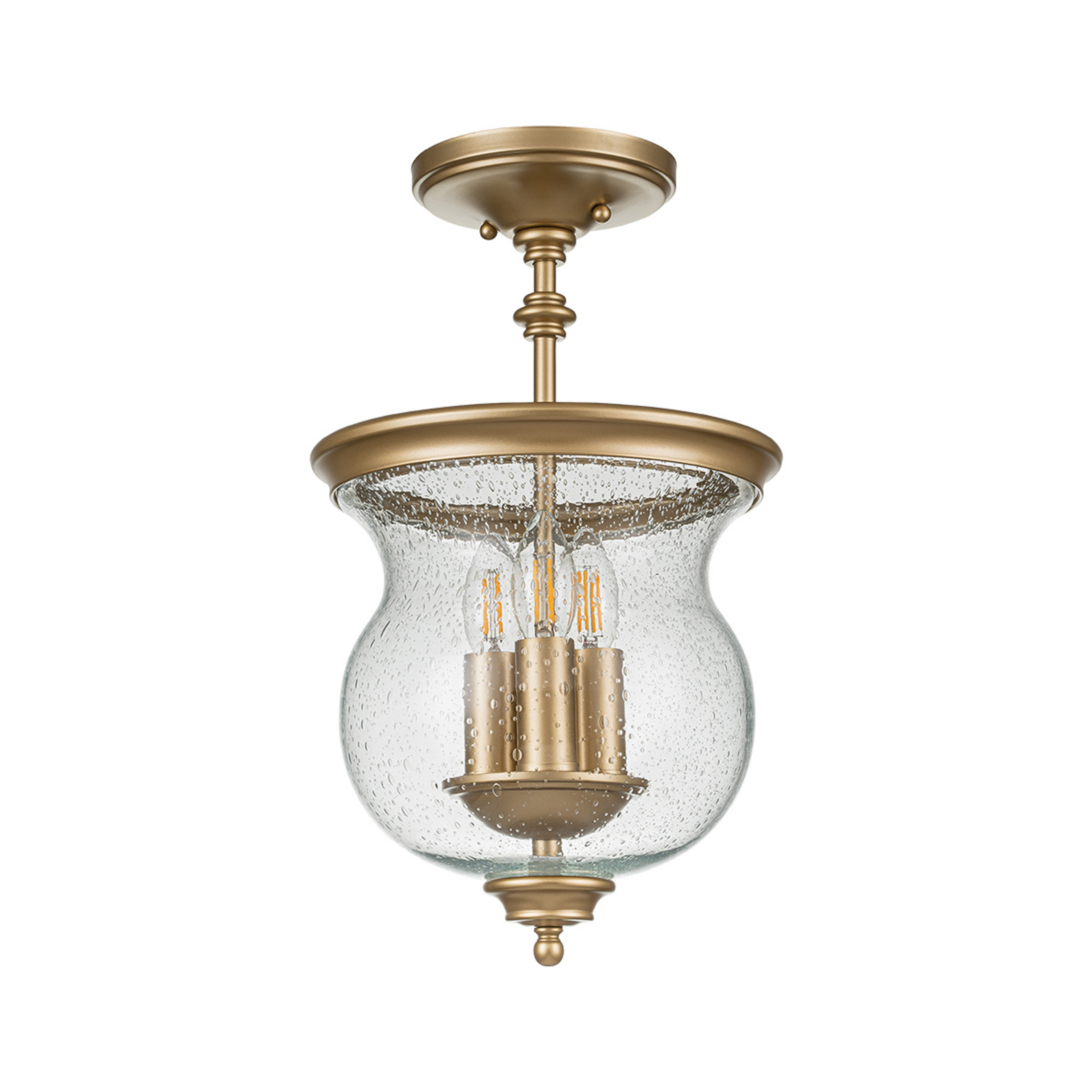 Lampa wisząca Pickering Lane, 3-punktowa, mosiądz