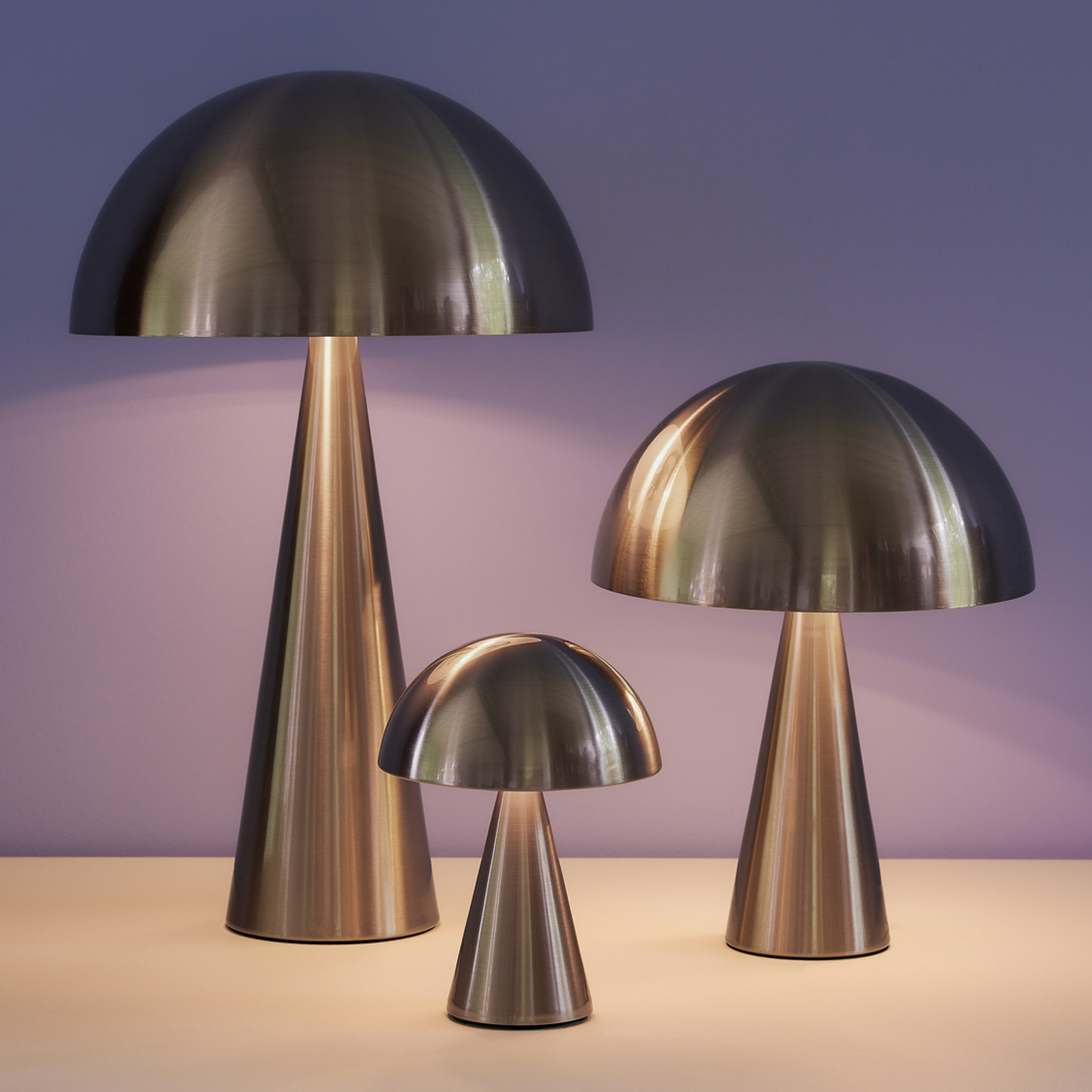 Mush Lampe de Table Large Nickel - Hübsch
