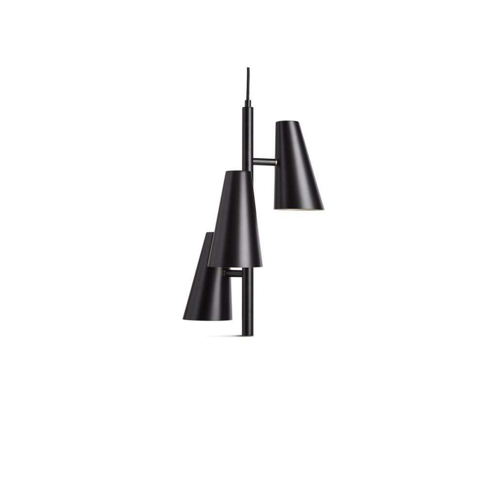 Cono Lustră Pendul 3 Black - Woud