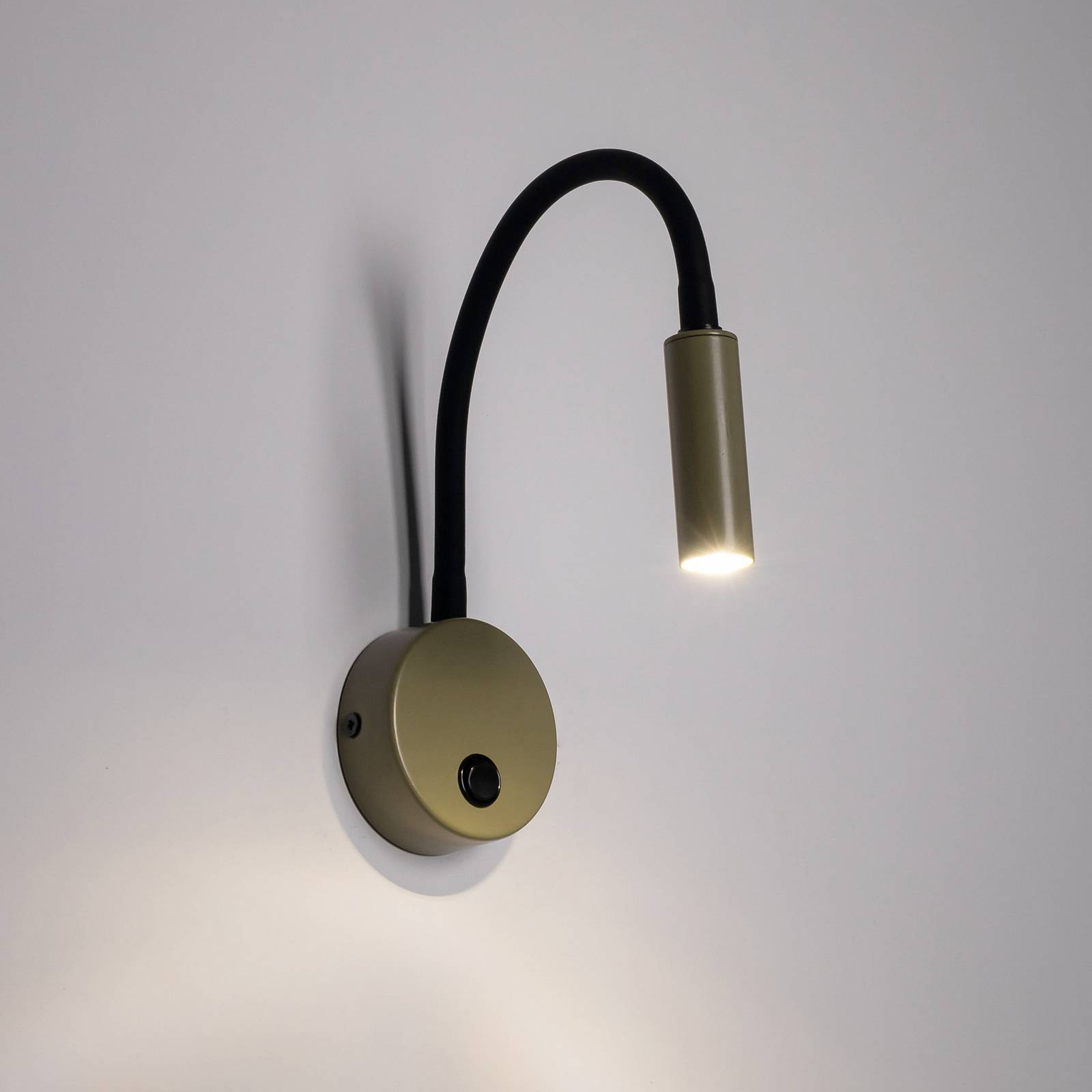 TK Lighting Applique murale Lagos, vert olive/noir, G9, hauteur 45 cm, métal