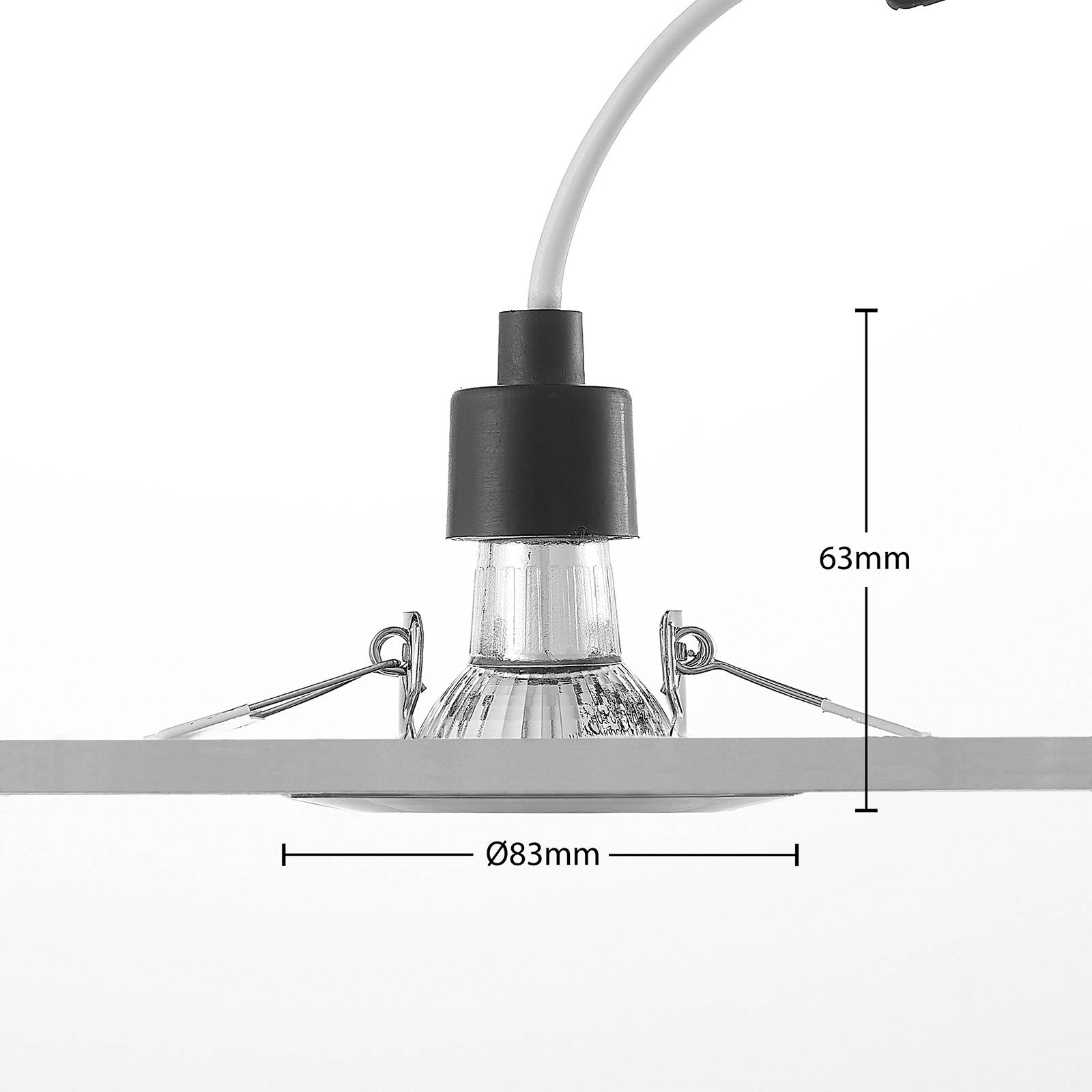 ELC Dakarra downlight, 10 szt., GU10 niklowany