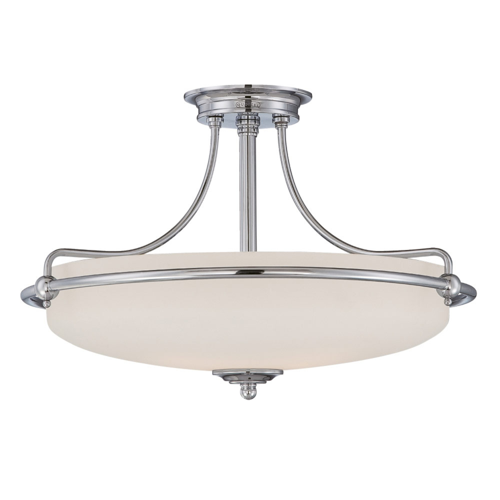 Griffin semi-flush ceiling lamp, chrome, Ø 57 cm