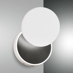 Applique LED Ara con spot di lettura, nero-bianco
