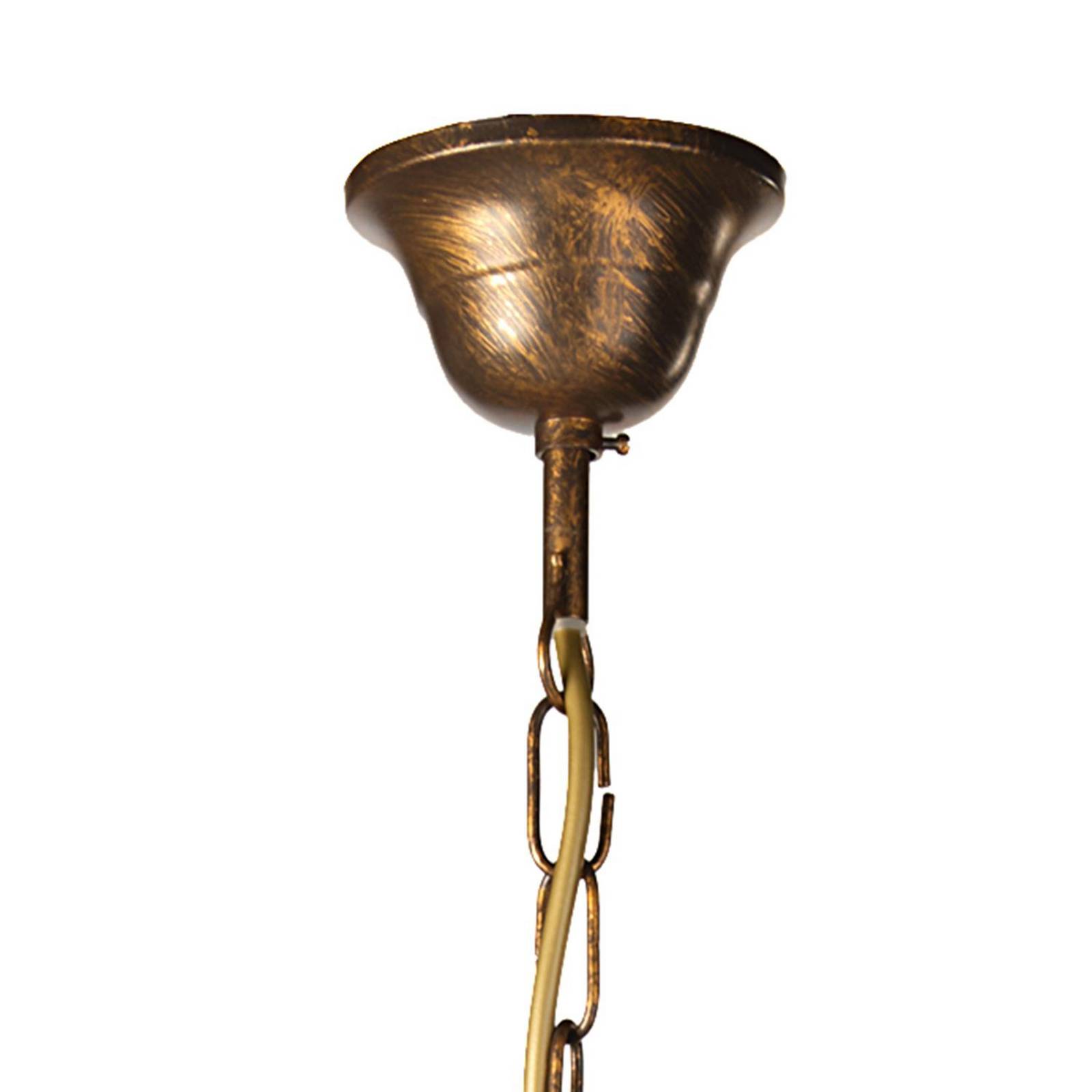 Lampa wisząca Alga, 5-punktowa, żelazo, szkło, Florentyna