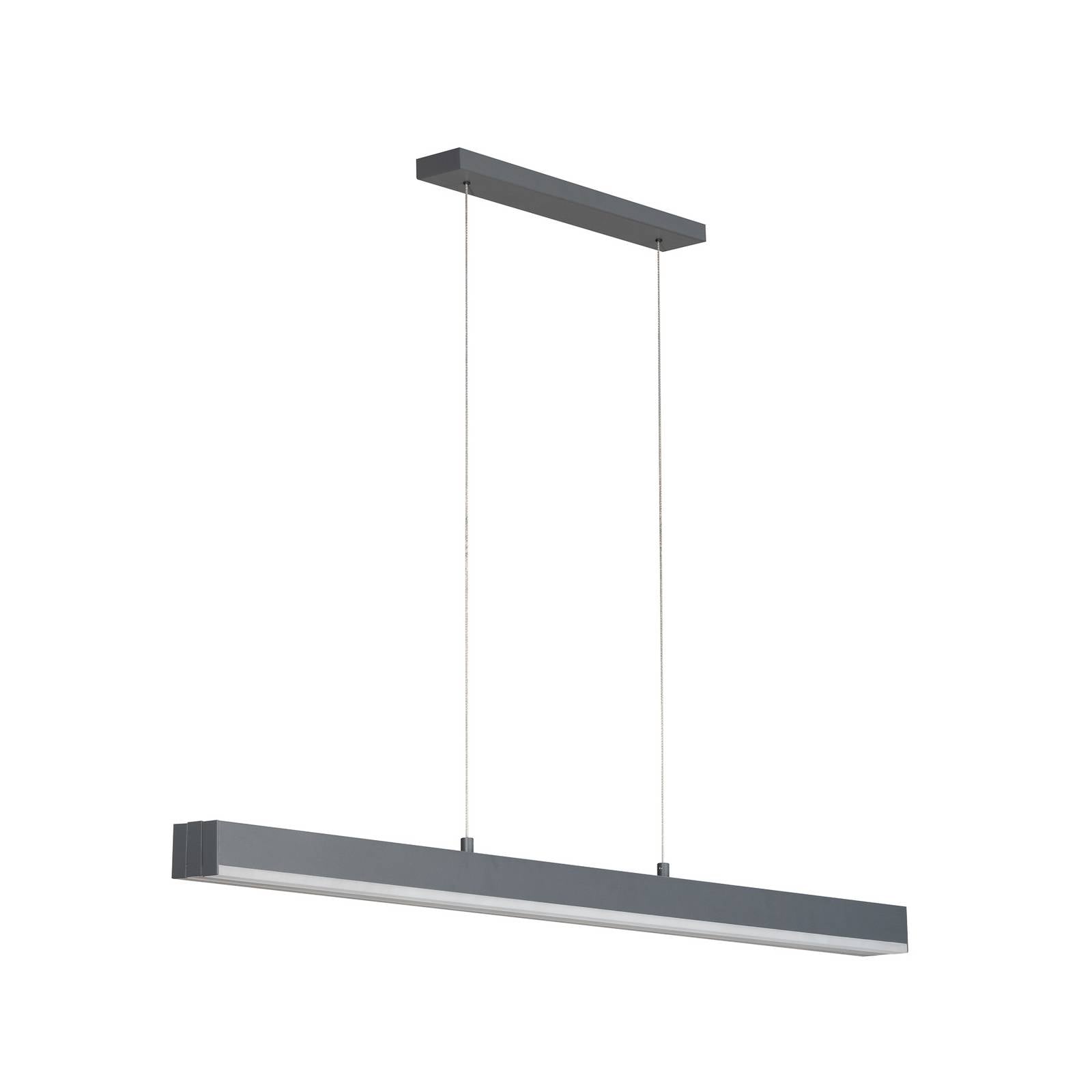 LED-Hängeleuchte Vayana, grau, Länge 189 cm, CCT Touchdimmer