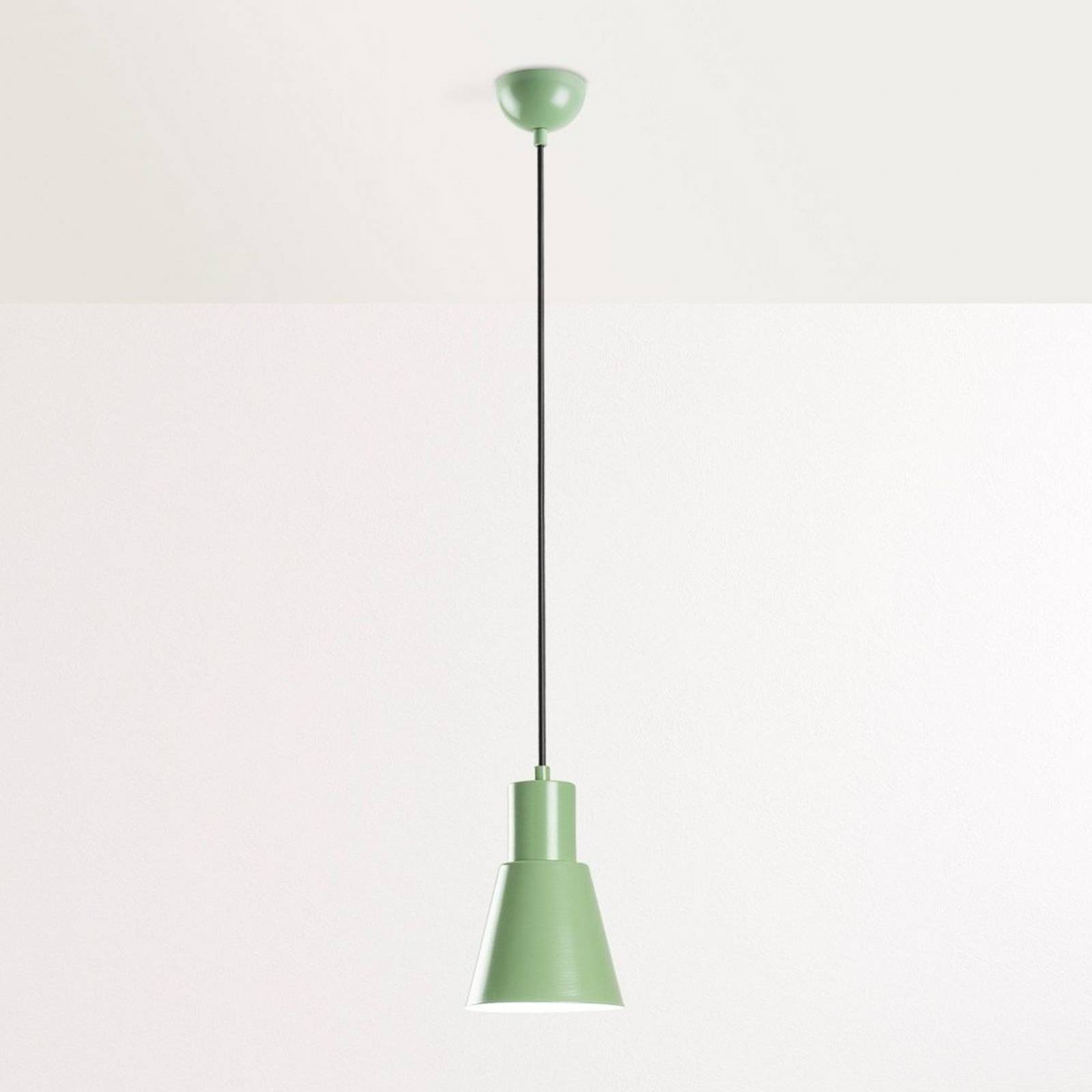 Żyrandol Konikkem, miętowo-zielona, metal, Ø 14 cm, E27