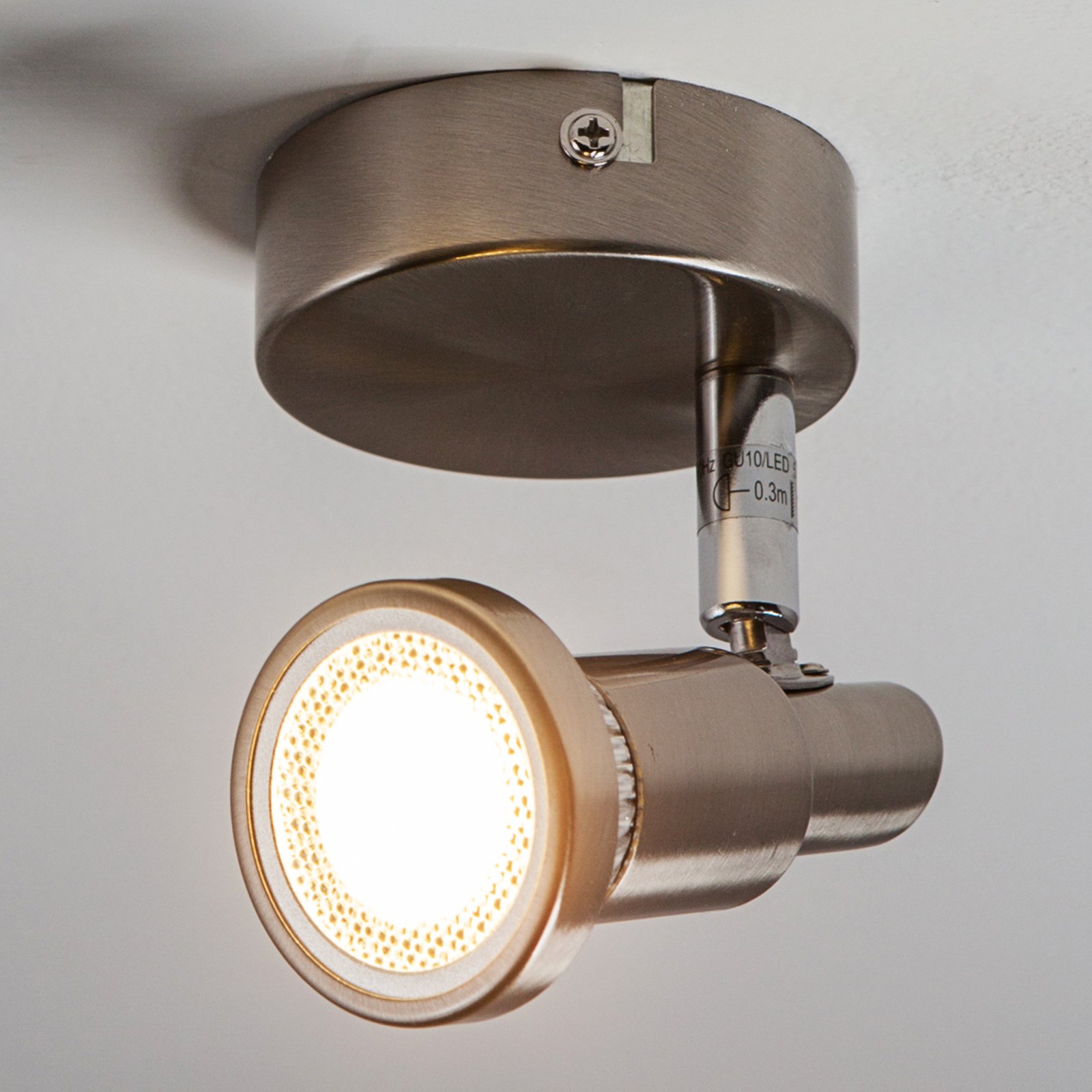 Lindby LED ceiling spotlight Aron, for Living / Dining Room, Metal, GU10, 5 W, energy efficiency: A+, H: 11 cm
